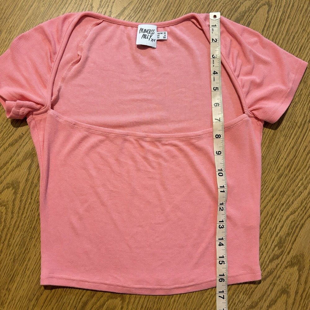 Princess Polly Dianne Crop Top Sweetheart Neckline Pink Womens Size 6 - Picture 12 of 12